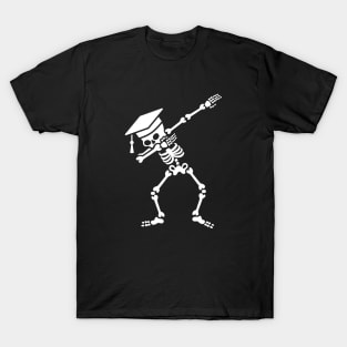 Dab skeleton dabbing student - pass exams T-Shirt